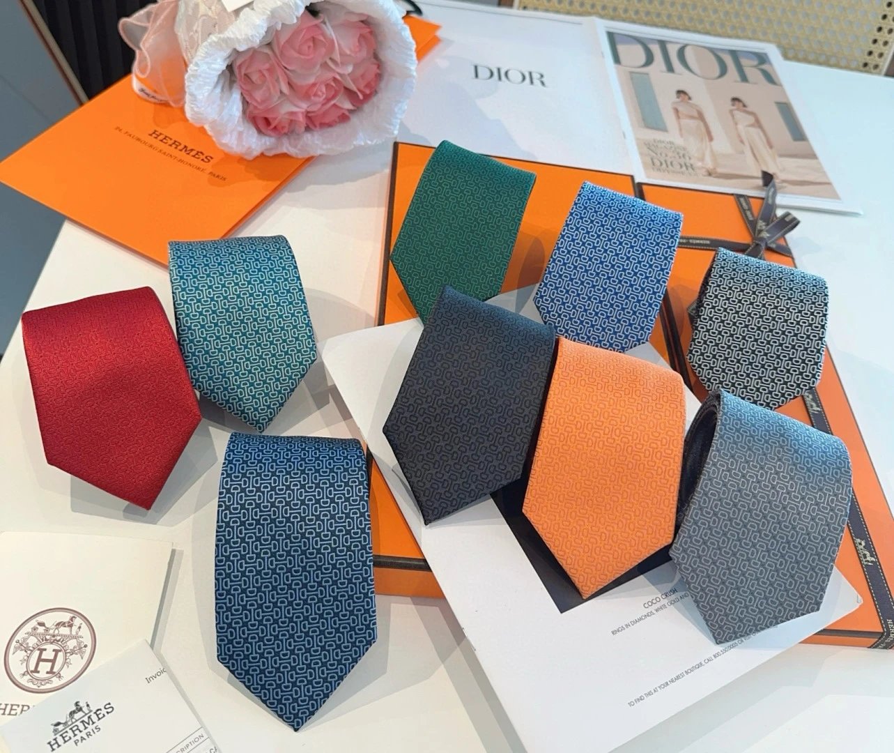 Hermès Oblique Pattern Silk Tie [9 styles] | 7757236772