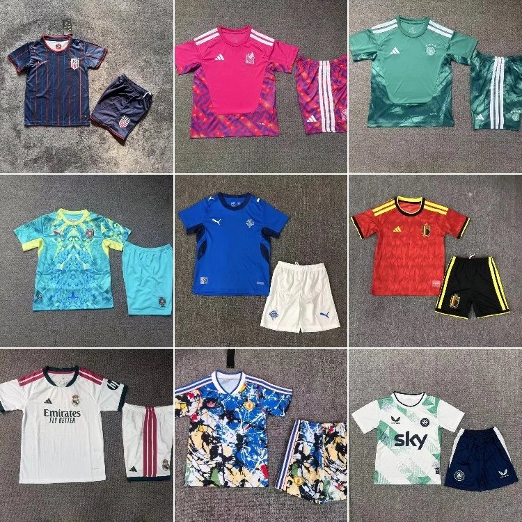 Various Football Club Kids' Match Kits (Jersey + Shorts) [9 styles] | 7753470365
