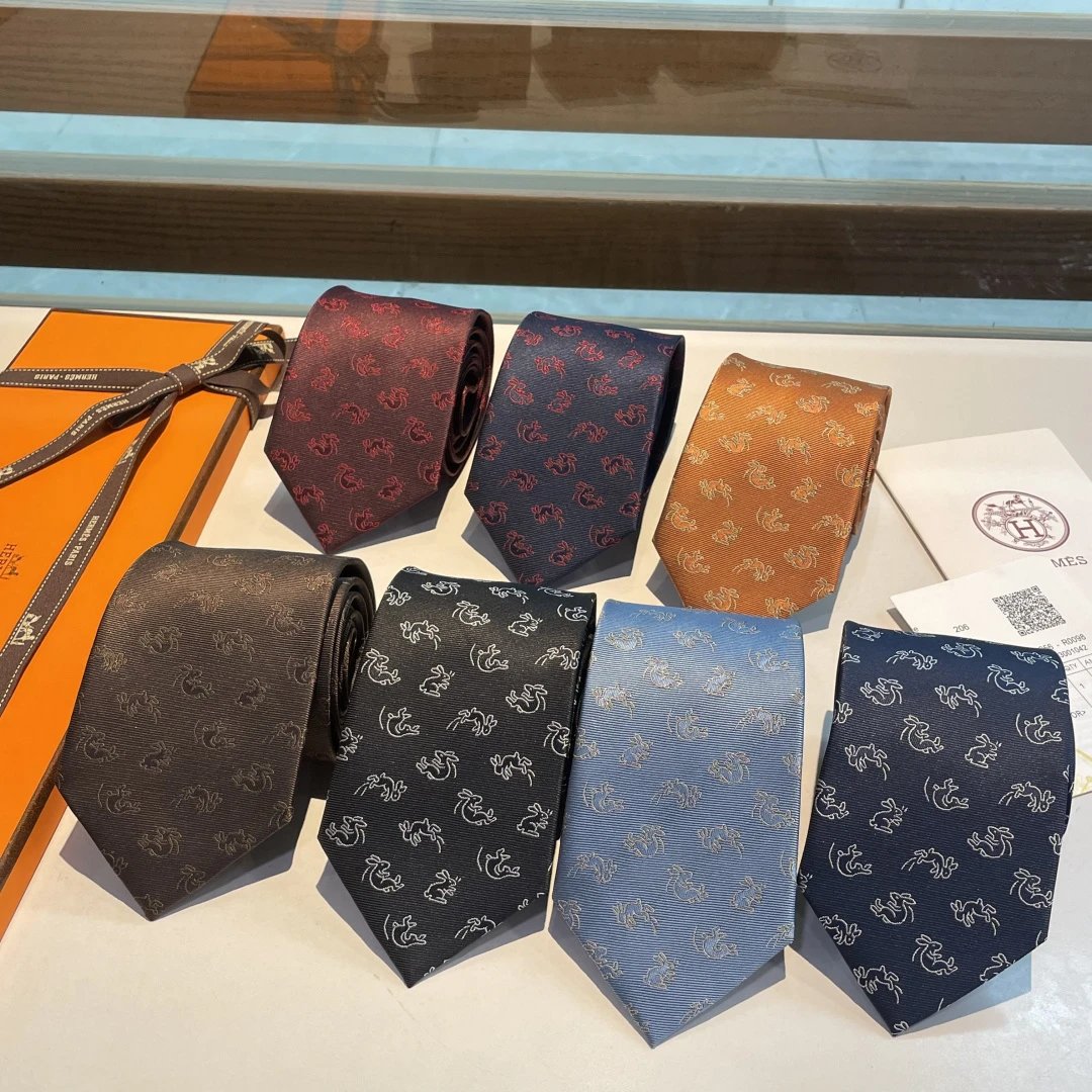 Hermès Galop Print Silk Tie [7 styles] | 7757187308