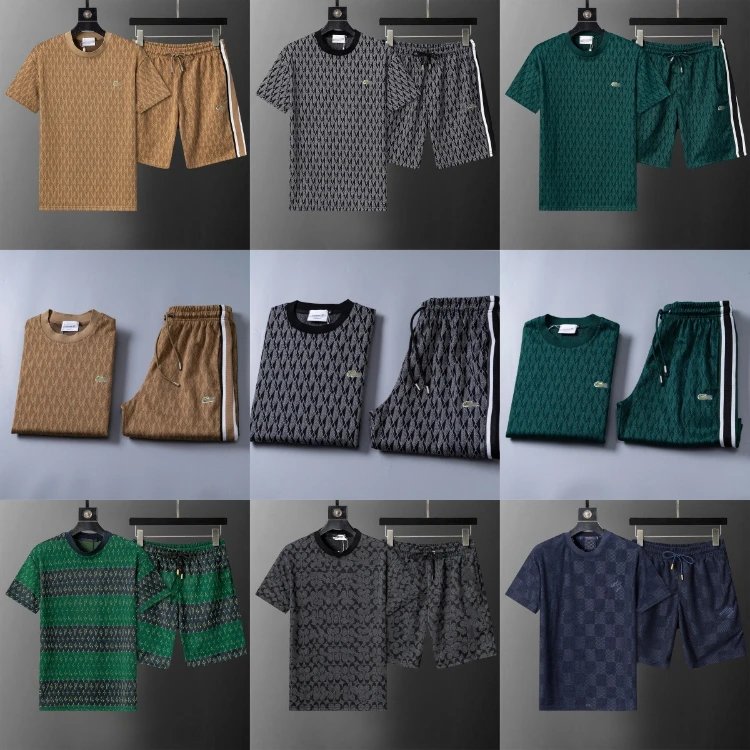 Lacoste Classic Crocodile Pattern T-Shirt/Shorts Set [34 styles] | 7754457280