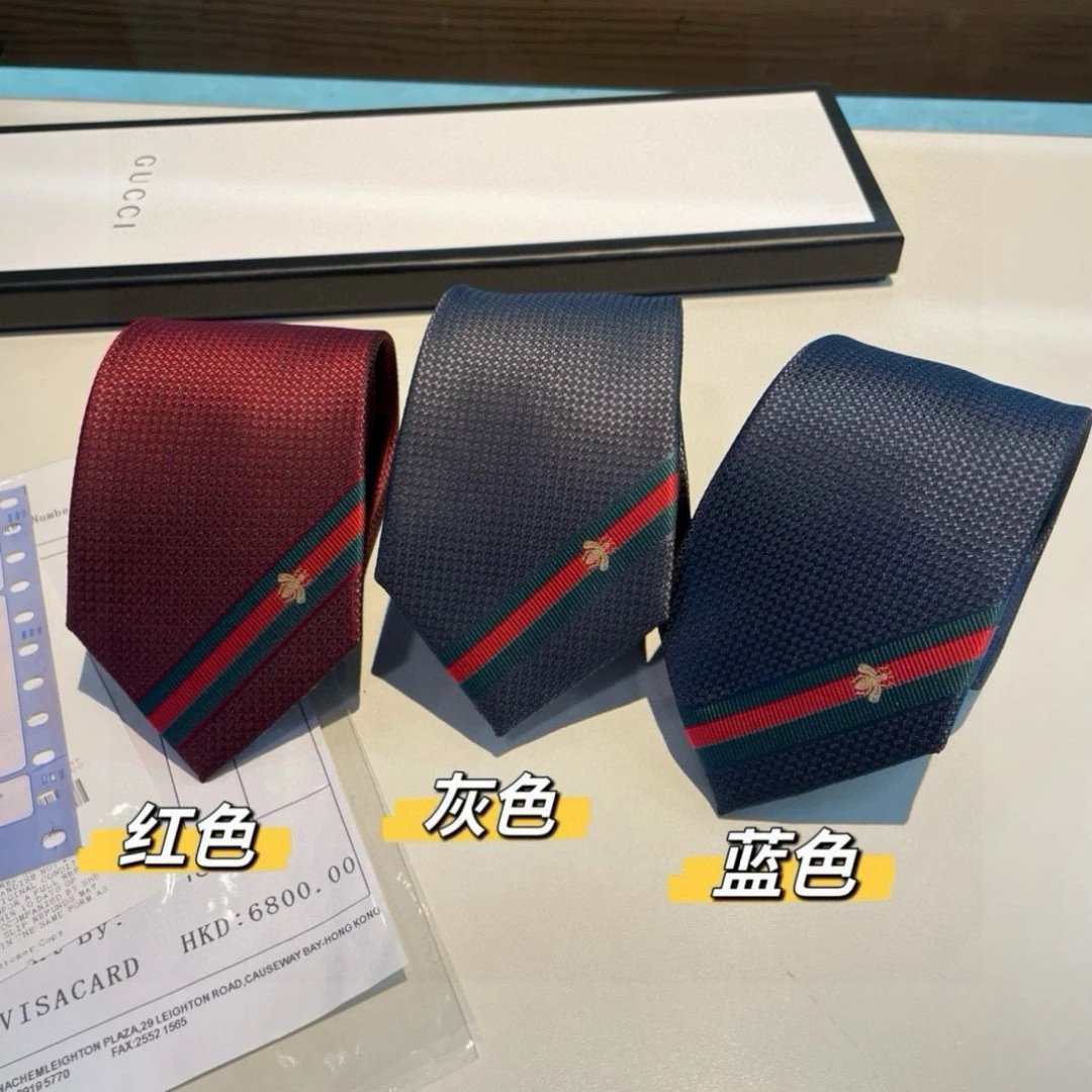 Gucci GG Marmont Bee Motif Silk Tie [3 styles] | 7757234822