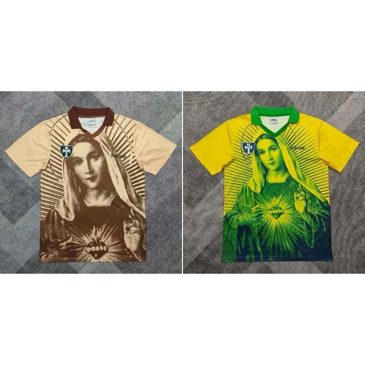 Brazil National Team Religious Iconography Soccer Jersey | 7753468437