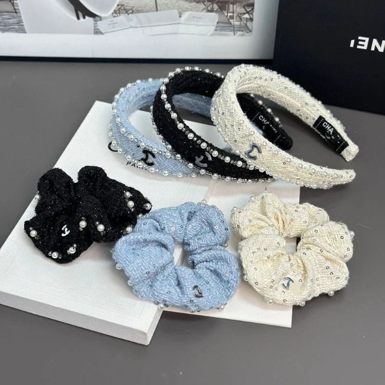 Chanel Tweed Pearl Hair Accessories Set [6 styles] | 7757302712